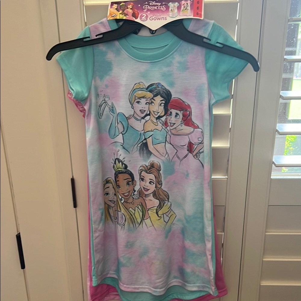 Disney Princess Gown with Aqua and Pink Hues